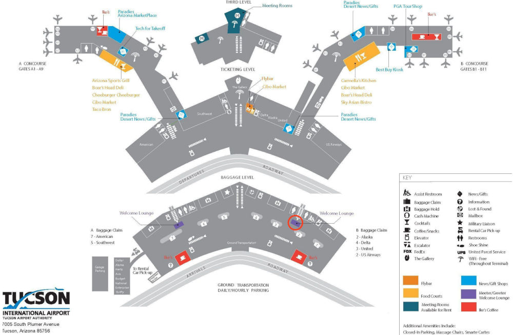 Tucson airport floorplan